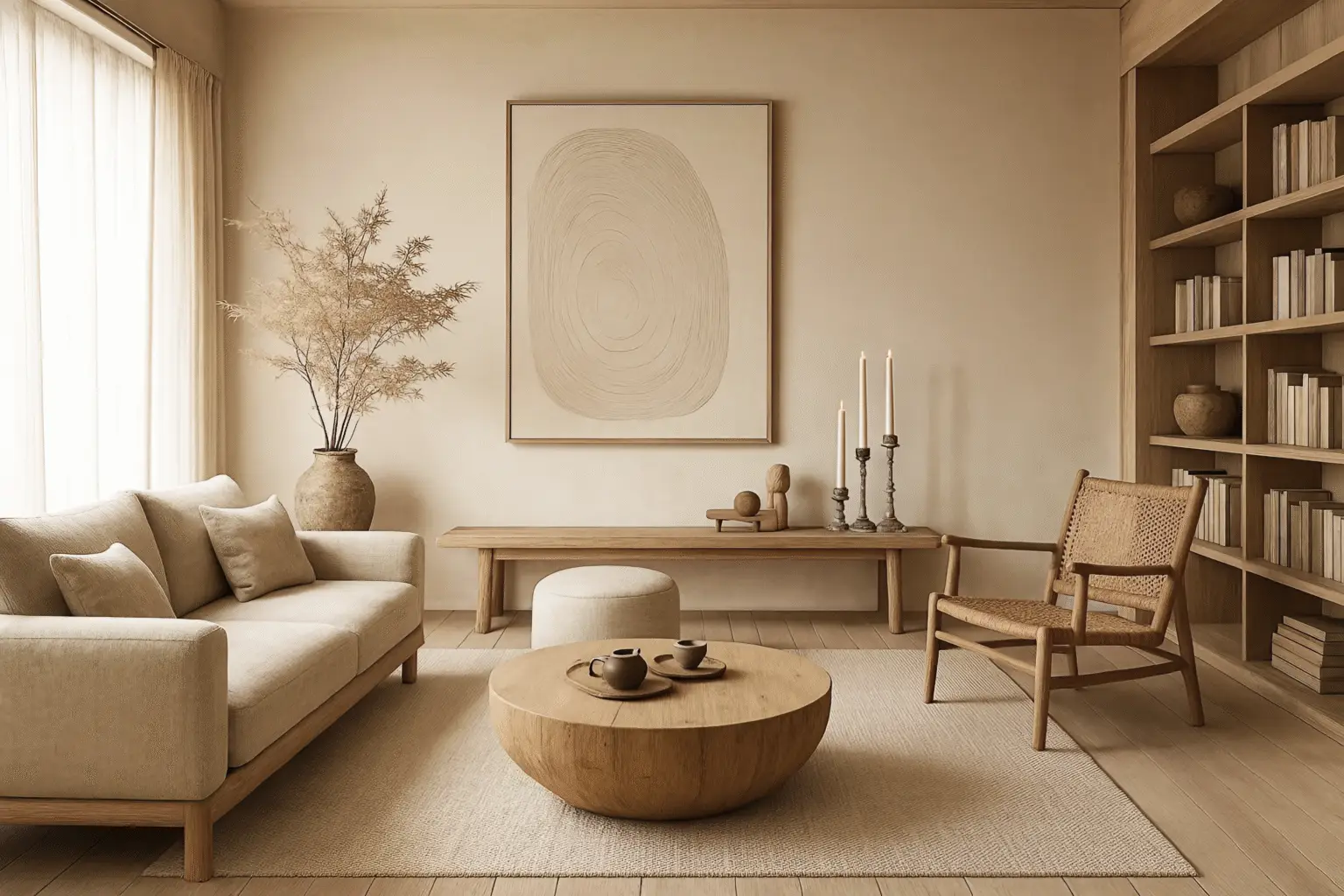 Interior visualization comparison: from empty space to full design